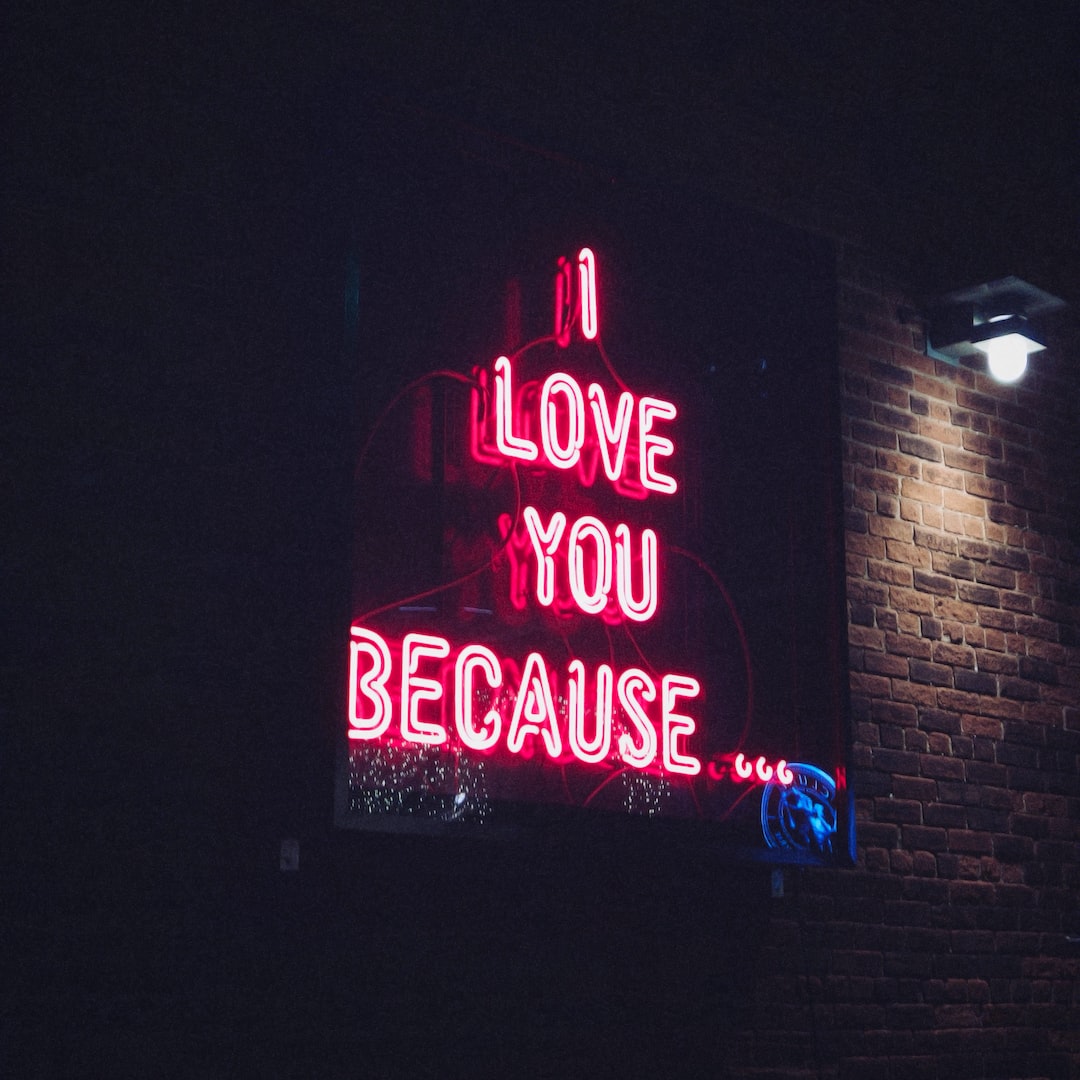 I love you because sign